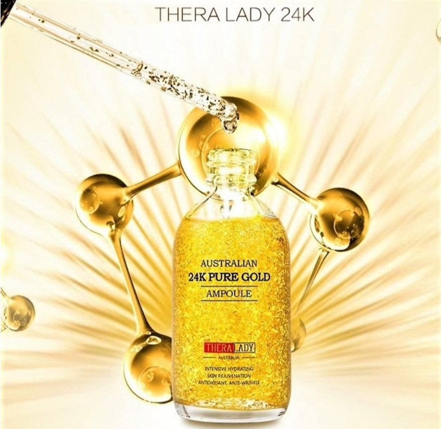 (現貨)Thera Lady: 保濕大金瓶 100ml 24K Pure Gold Ampoule 100ml (有效日期: 16/12/2026)