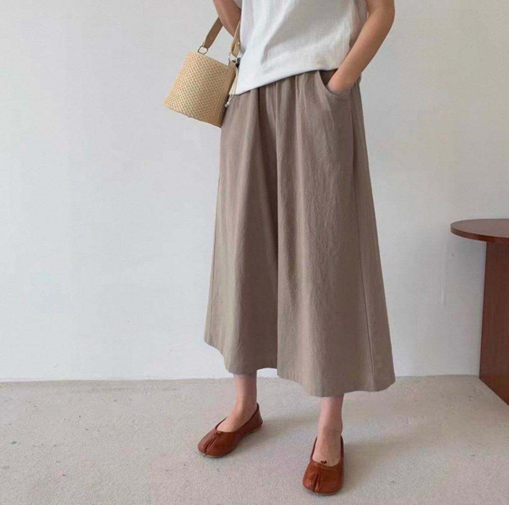 #預購⏱️收單: 16/3
🇰🇷歐膩基本款顯瘦8分闊腿褲