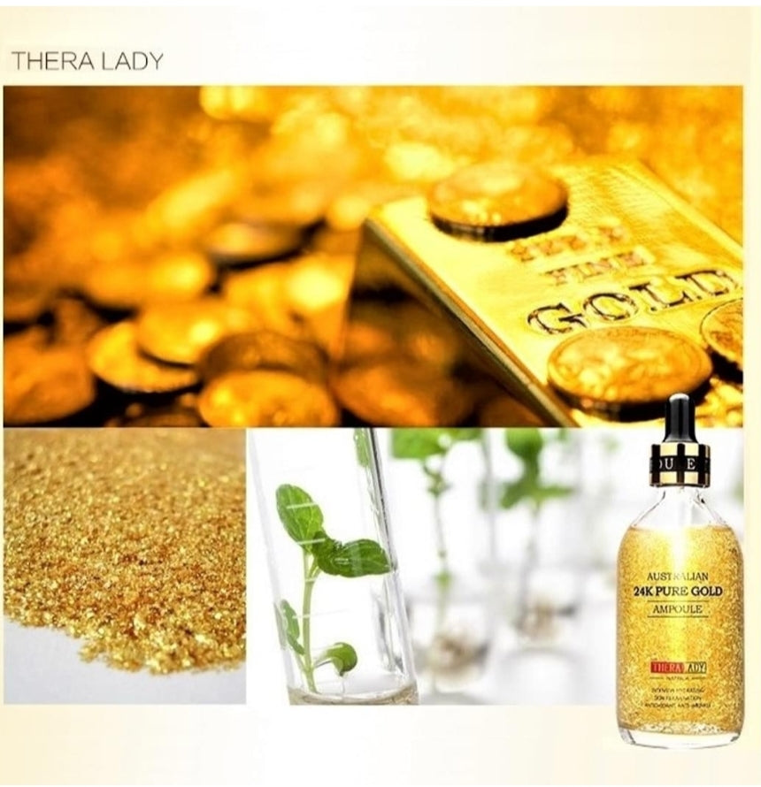 Thera Lady: 保濕大金瓶 100ml                                               24K Pure Gold Ampoule 100ml